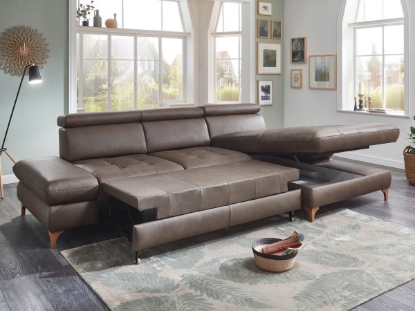 Kožená rohová sedací souprava CAROLINA 2