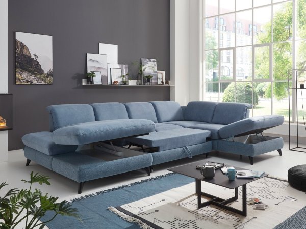 Rohová sedací souprava do tvaru U CAROLINA 2