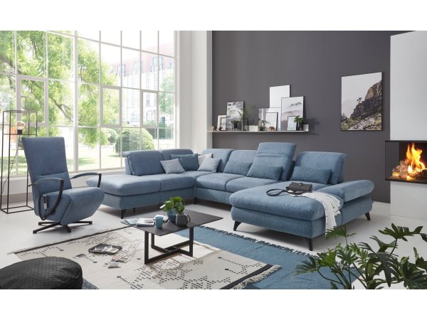 Rohová sedací souprava do tvaru U CAROLINA 2