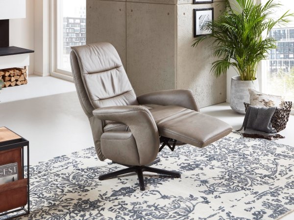 Kožené polohovací televizní křeslo Sitzgefühl 6