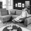 Malá rohová sedací souprava LAVA XC s funkcí relax