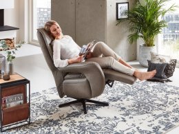 Kožené polohovací televizní křeslo Sitzgefühl 6