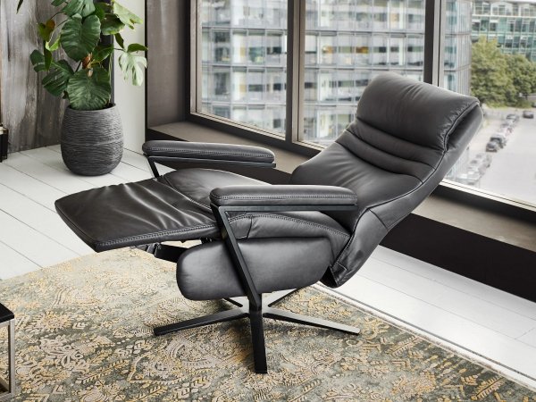 Kožené polohovací televizní křeslo TRAPANI