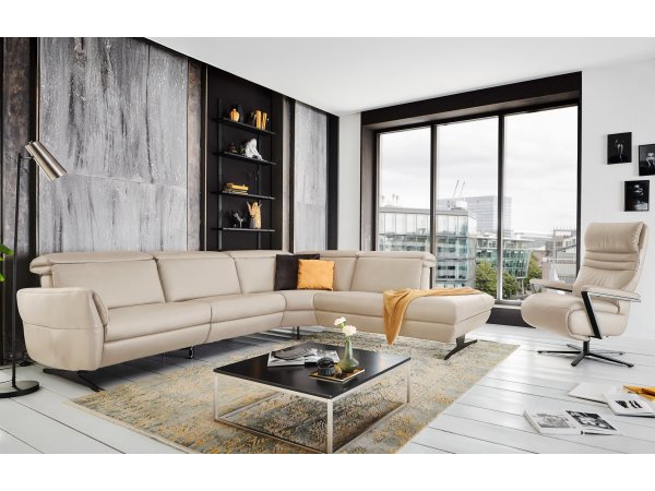 Kožená rohová sedací souprava TRAPANI