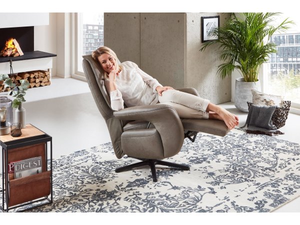 Kožené polohovací televizní křeslo Sitzgefühl 6