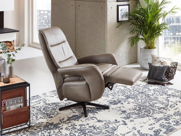 Kožené polohovací televizní křeslo Sitzgefühl 6