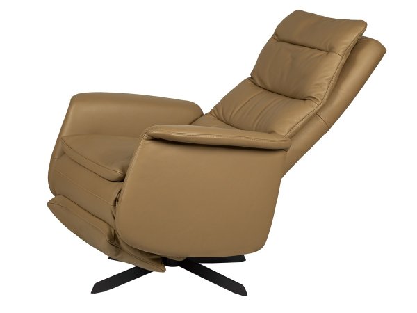 Otočné a polohovací kožené křeslo SENSMOR
