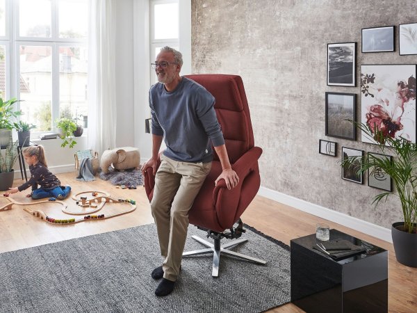 Polohovací televizní křeslo SITZGEFÜHL PLUS XTRA STYLE 2 s vysokou nosností do 200 Kg