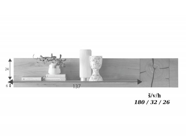 Dubový nábytek do obývacího pokoje KARIS 3 dub divoký 100% masiv