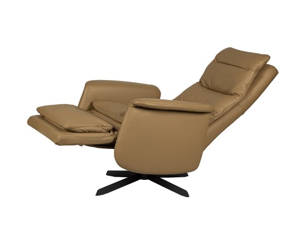 Otočné a polohovací kožené křeslo SENSMOR