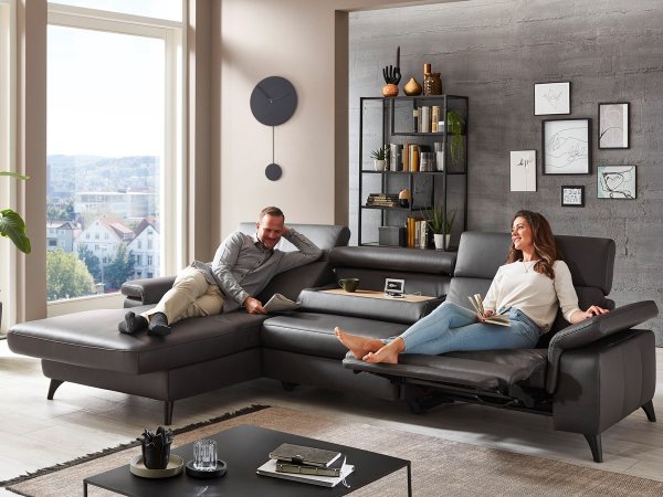 Kožená rohová sedací souprava LAVA XC 5