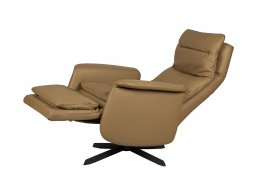 Otočné a polohovací kožené křeslo SENSMOR