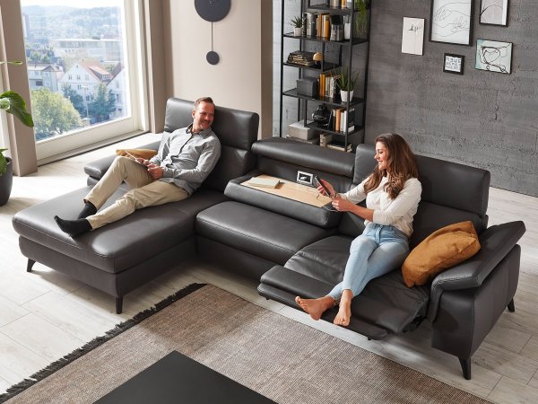 Kožená rohová sedací souprava LAVA XC 5