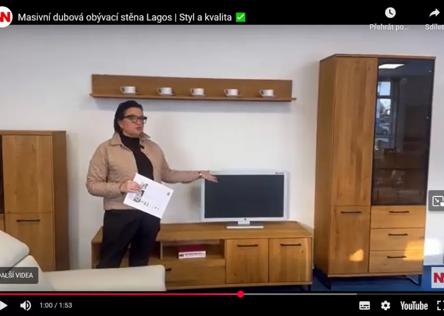 Videorecenze: masivní dubová obývací stěna Lagos - styl a kvalita