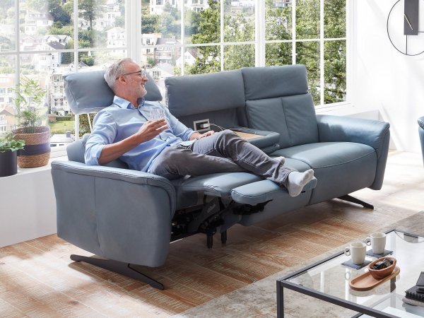 Luxusní kožená sedací souprava s funkcí relax 3+2 LORENZO