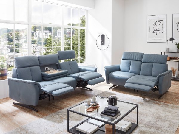 Luxusní kožená sedací souprava s funkcí relax 3+2 LORENZO