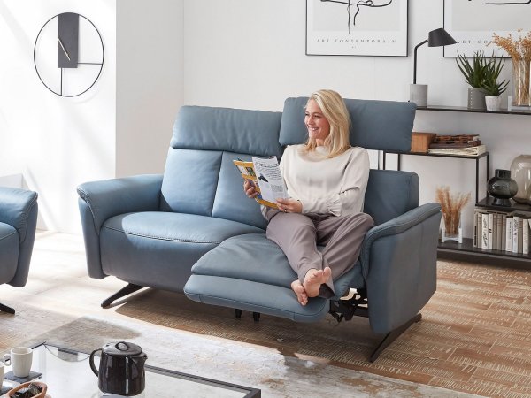 Luxusní kožená sedací souprava s funkcí relax 3+2 LORENZO