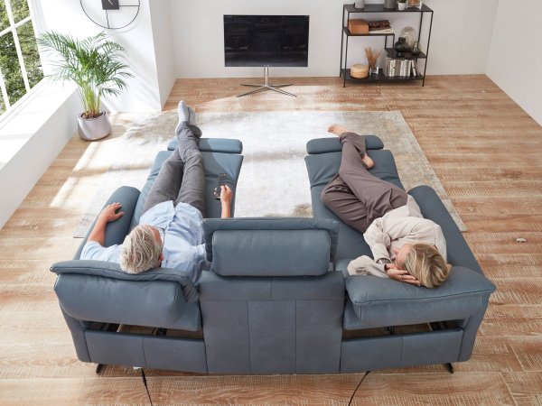 Luxusní kožená sedací souprava s funkcí relax 3+2 LORENZO