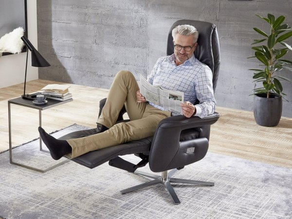 Kožené polohovací televizní křeslo SWITCH BALANCE 2