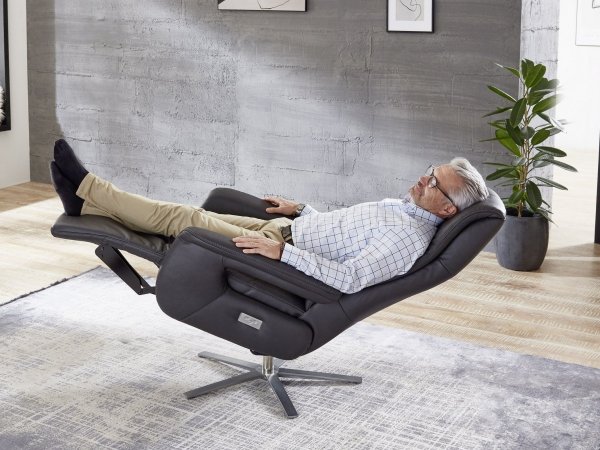 Kožené polohovací televizní křeslo SWITCH BALANCE 2