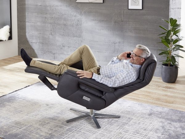 Kožené polohovací televizní křeslo SWITCH BALANCE 2