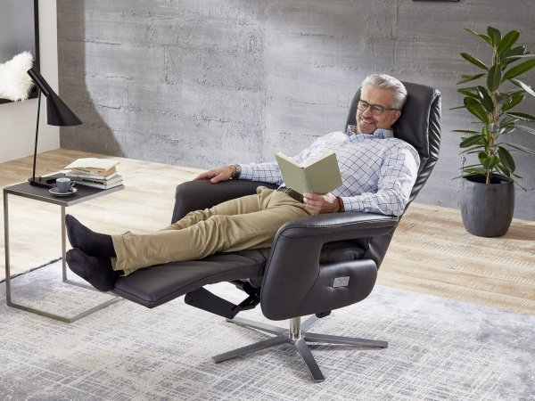 Kožené polohovací televizní křeslo SWITCH BALANCE 2