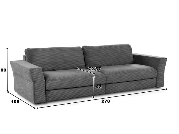 Pohovka CADABRA 5 Big sofa s nastavitelnou hloubkou sedáku