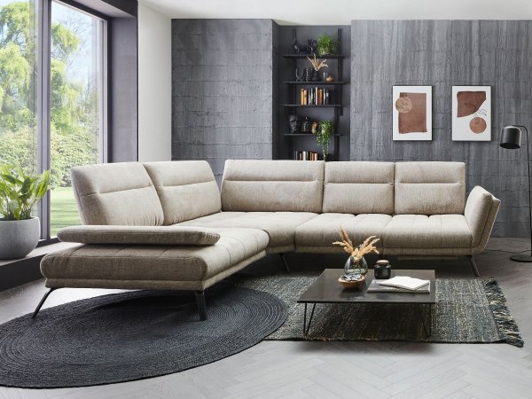 Rohová sedací souprava s nastavitelnou hloubkou sedáku DAYTON