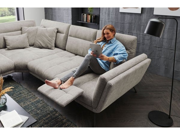 Rohová sedací souprava s nastavitelnou hloubkou sedáku DAYTON