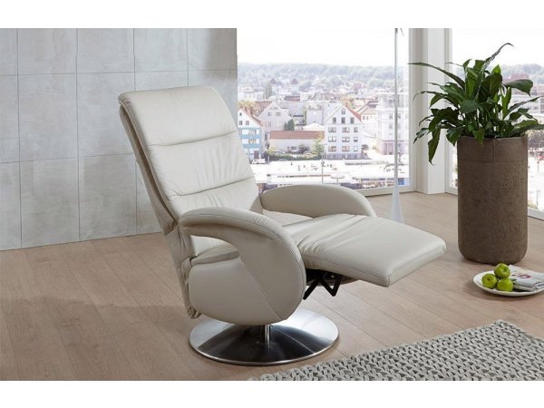 Kožené polohovatelné křeslo otočné RITZ 2