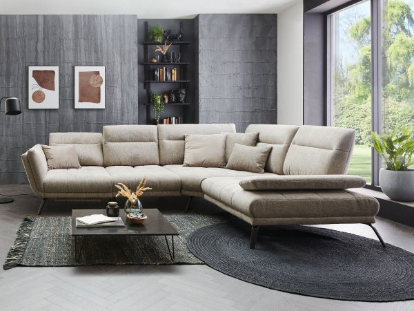 Rohová sedací souprava s nastavitelnou hloubkou sedáku DAYTON