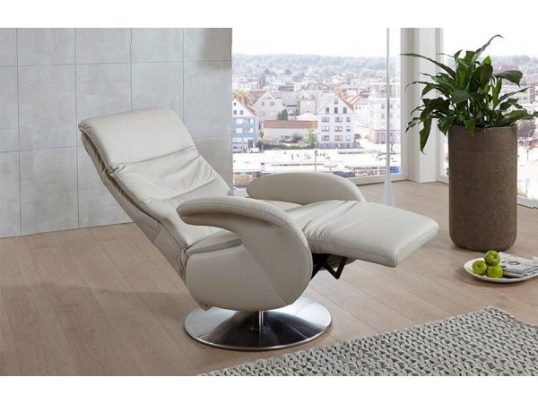 Kožené polohovatelné křeslo otočné RITZ 2