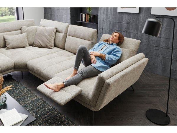 Rohová sedací souprava s nastavitelnou hloubkou sedáku DAYTON