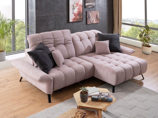 Malá prošívaná rohová sedací souprava COAST 3