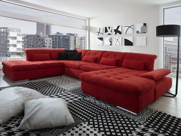 Rohová sedací souprava do tvaru U SANTA LUCIA