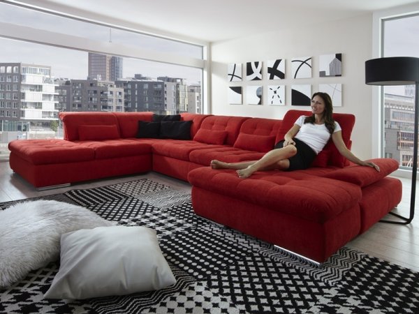 Rohová sedací souprava do tvaru U SANTA LUCIA