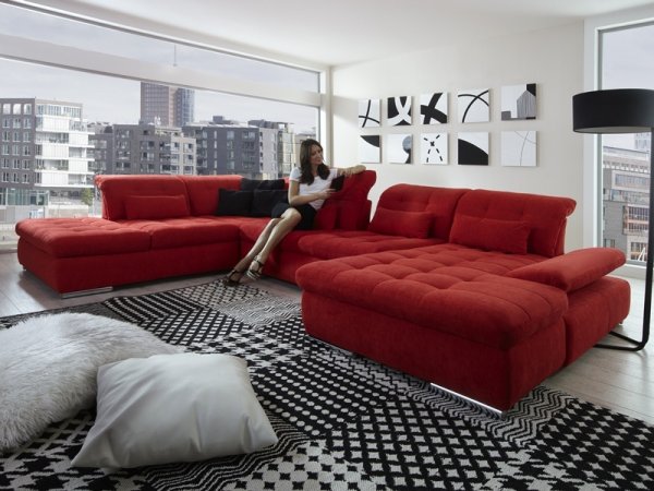 Rohová sedací souprava do tvaru U SANTA LUCIA