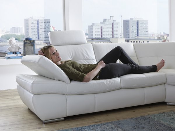 Luxusní kožená rohová sedací souprava ARGENTO