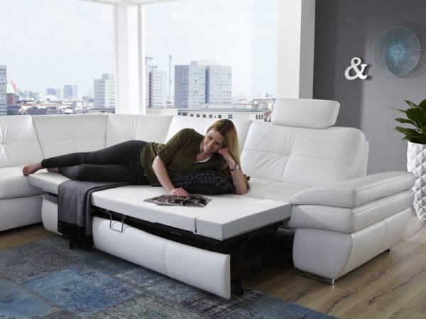 Luxusní kožená rohová sedací souprava ARGENTO