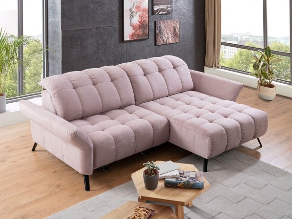 Malá prošívaná rohová sedací souprava COAST 3