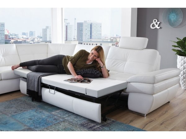 Luxusní kožená rohová sedací souprava ARGENTO