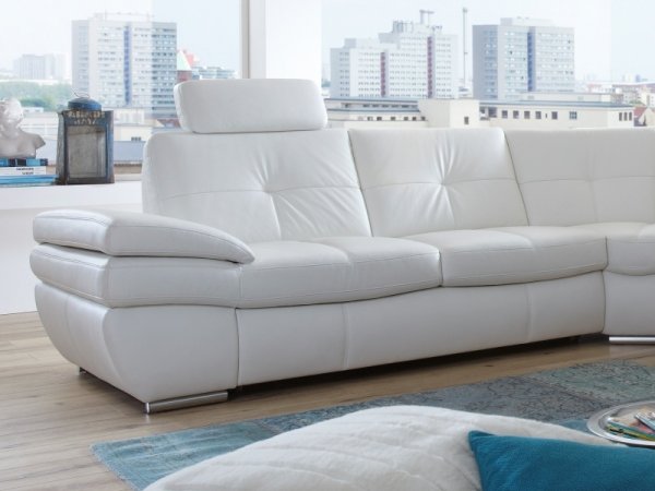 Luxusní kožená rohová sedací souprava ARGENTO