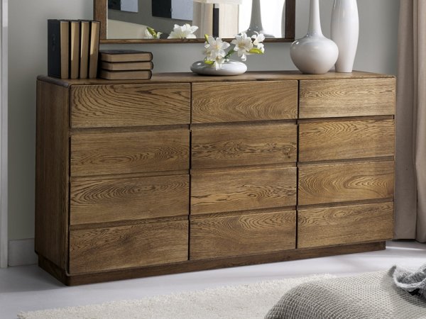 Dubová ložnice z masivu ATLANTA dub pálený