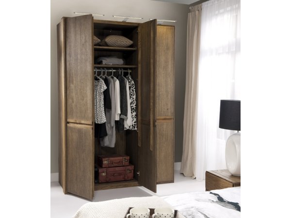 Dubová šatní skříň se zrcadlem ATLANTA typ 03 dub přírodní