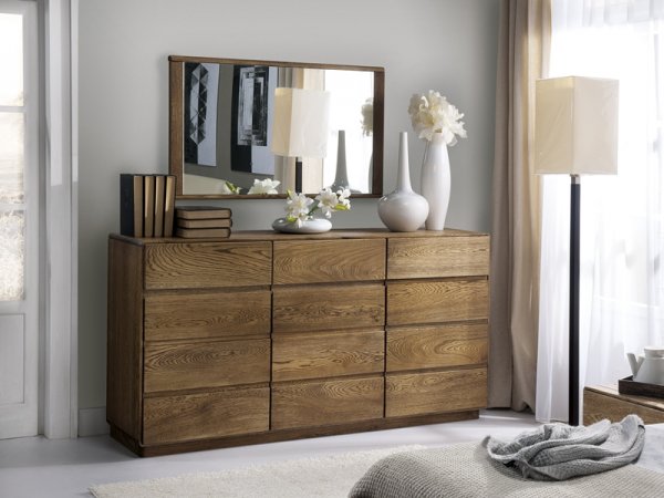 Dubová ložnice z masivu ATLANTA dub pálený