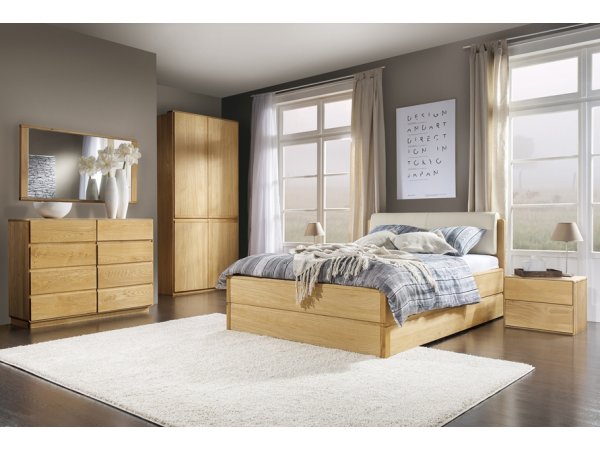 Dubový noční stolek se zásuvkami ATLANTA typ 82 dub přírodní