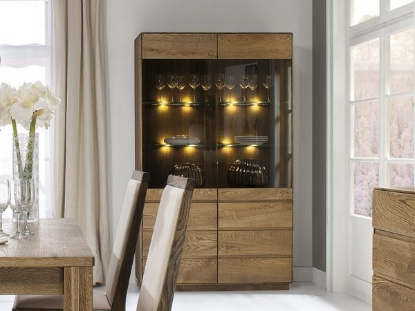 Dubový nábytek z masivu do obývacího pokoje ATLANTA dub pálený