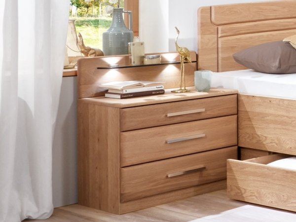 Šatní skříň se zrcadlem CORTINA dub masiv