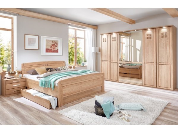 Noční stolek CORTINA dub masiv/přírodní dýha