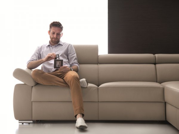 Kožená rohová sedací souprava FOCUS